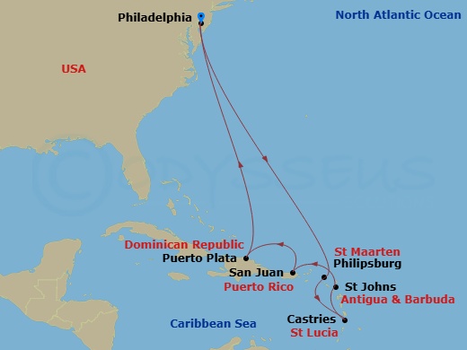 Itinerary map