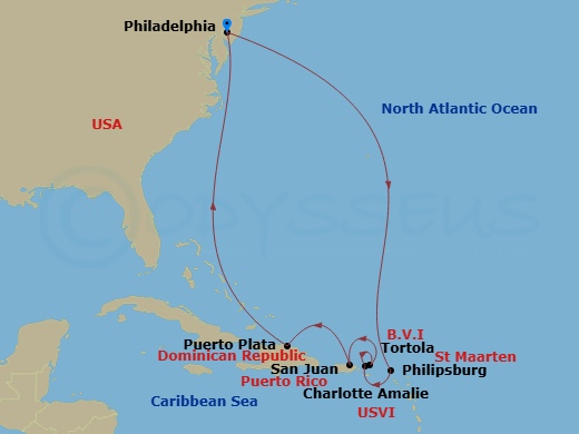 Itinerary map