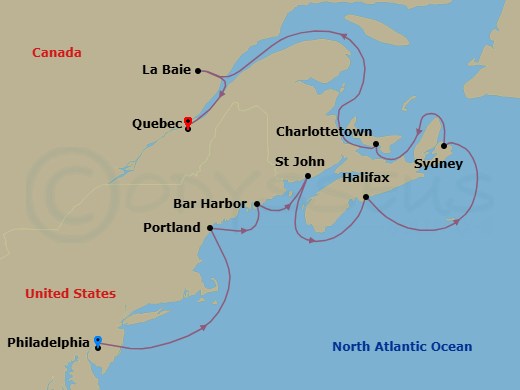 Itinerary map