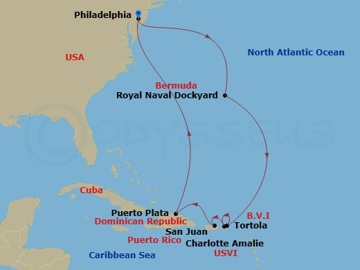 Itinerary map