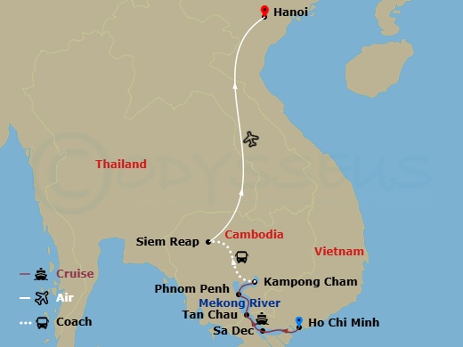 Itinerary map