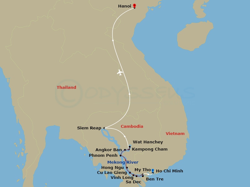 Itinerary map