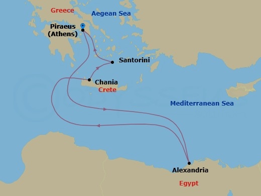 Itinerary map