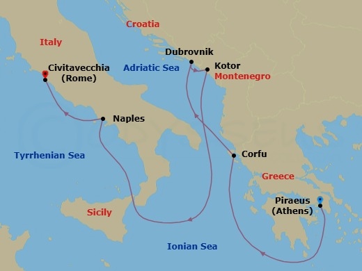 Itinerary map