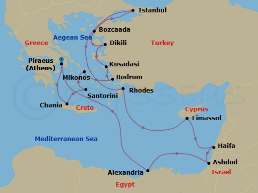 Itinerary map