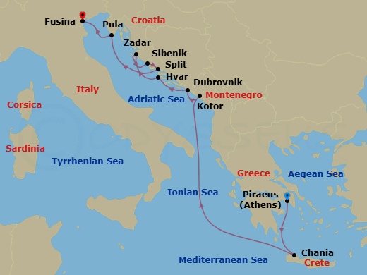 Itinerary map