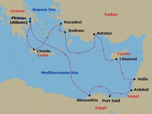 Itinerary map