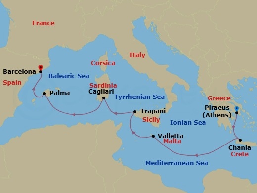 Itinerary map