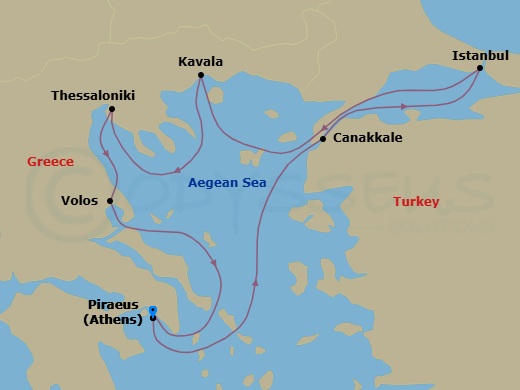Itinerary map