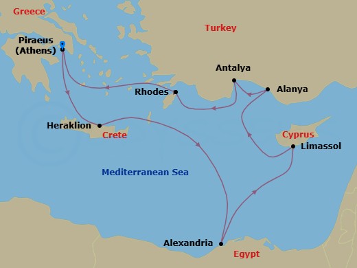 Itinerary map
