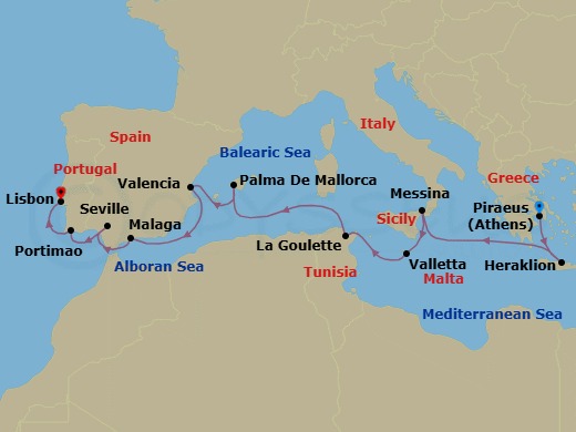 Itinerary map