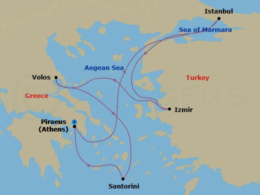 Itinerary map