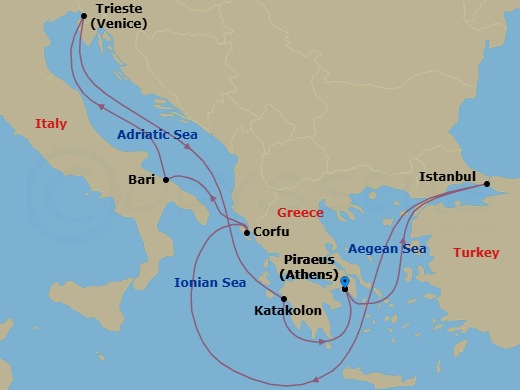 Itinerary map