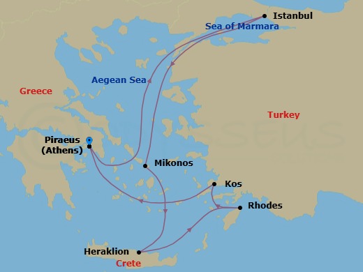 Itinerary map