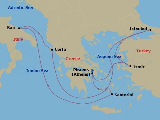 Itinerary map