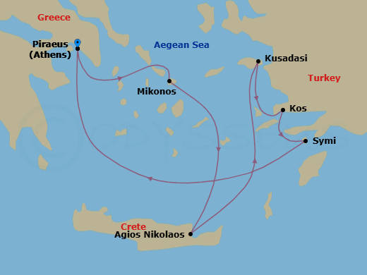 Itinerary map