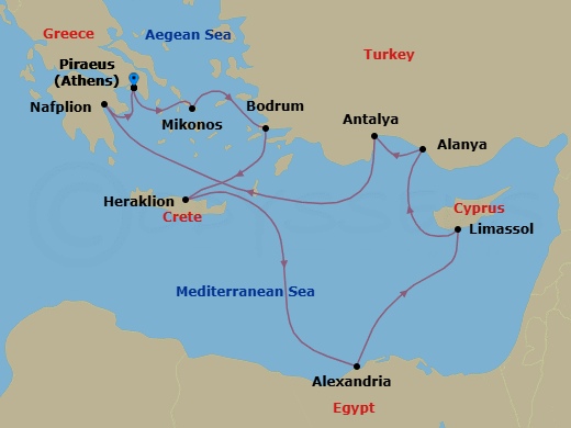 Itinerary map