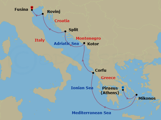 Itinerary map