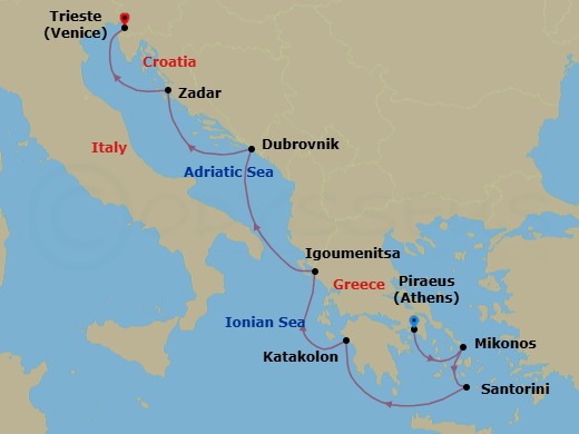 Itinerary map