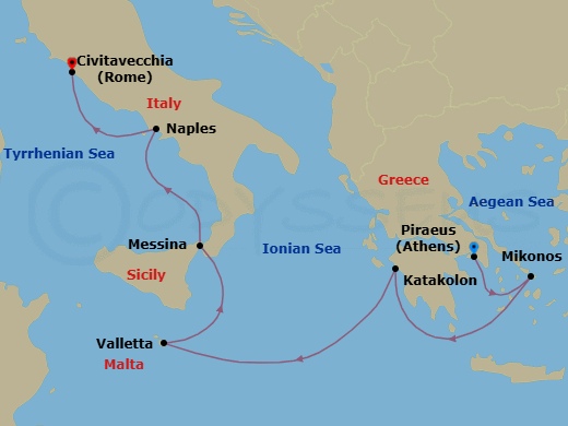 Itinerary map