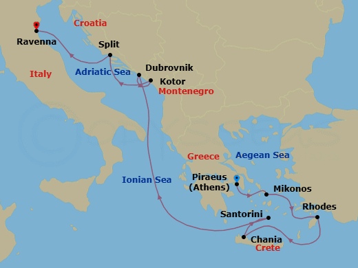 Itinerary map