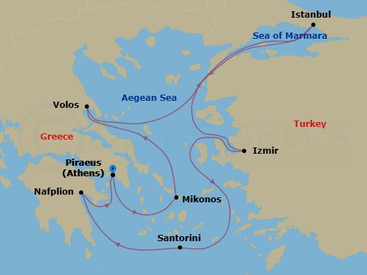 Itinerary map