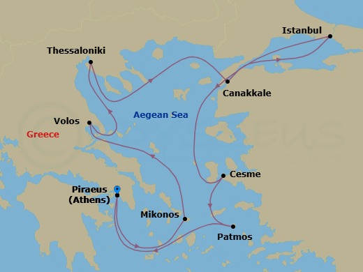 Itinerary map