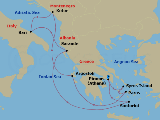 Itinerary map