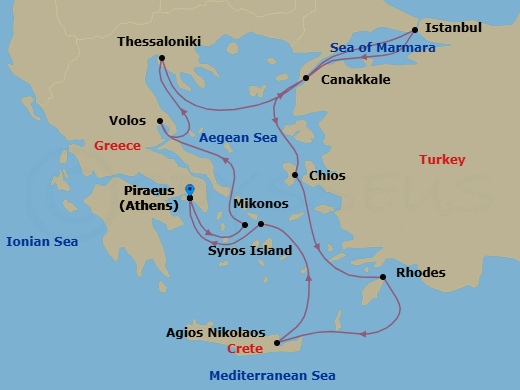 Itinerary map