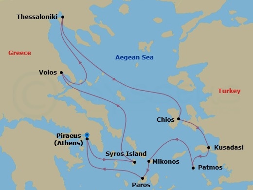 Itinerary map