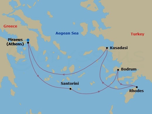 Itinerary map