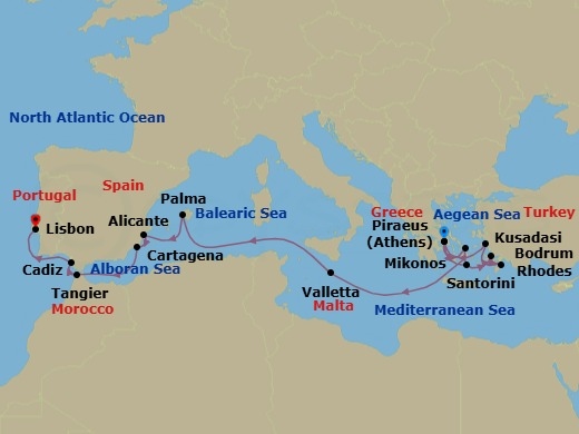 Itinerary map