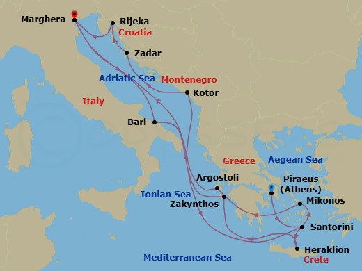 Itinerary map
