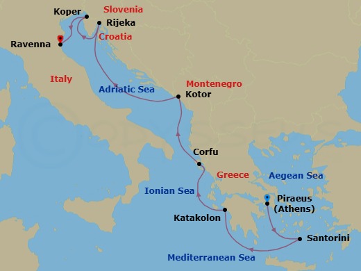 Itinerary map