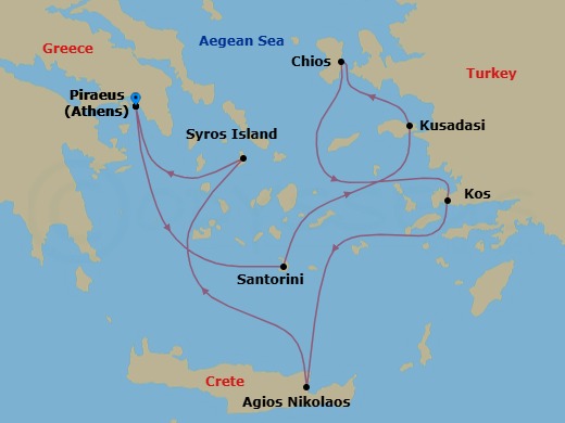 Itinerary map