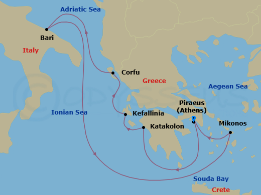 Itinerary map