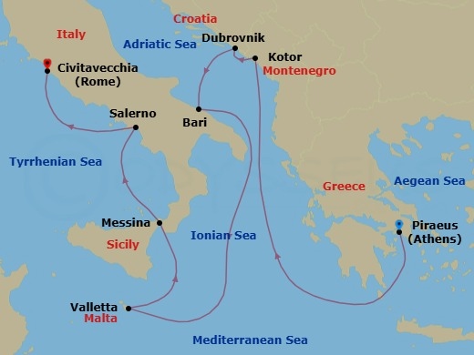 Itinerary map