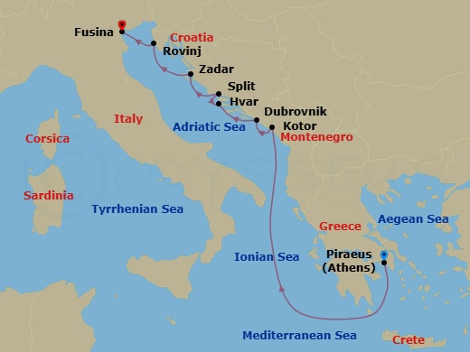 Itinerary map