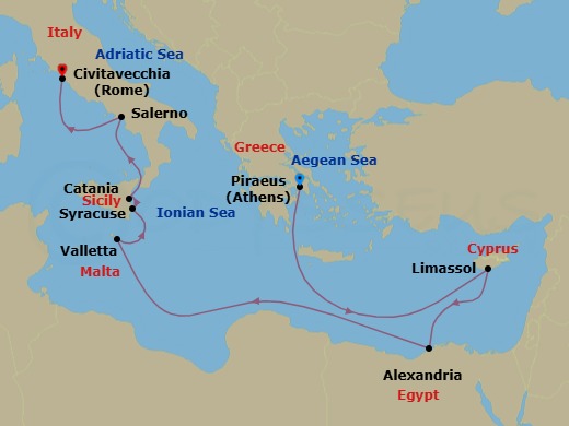 Itinerary map