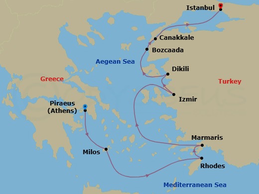 Itinerary map