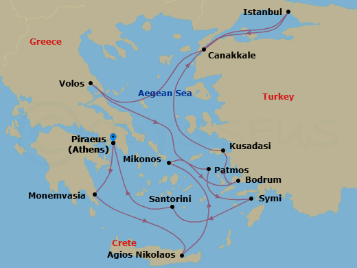 Itinerary map