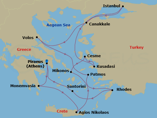 Itinerary map