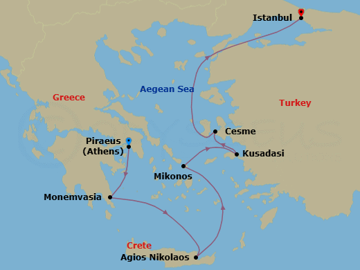 Itinerary map