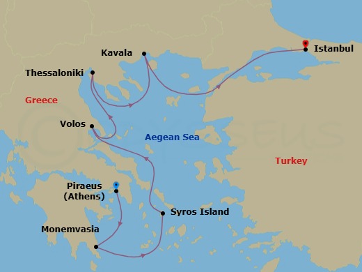 Itinerary map