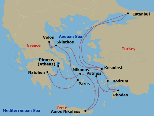Itinerary map
