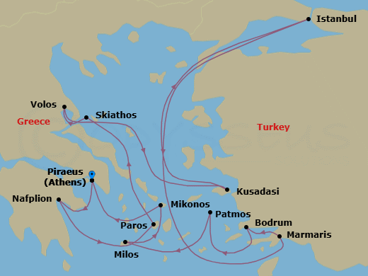 Itinerary map