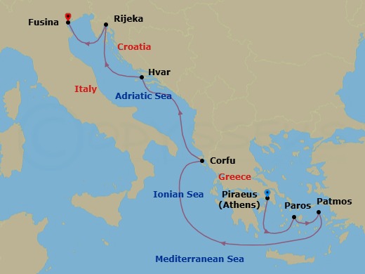 Itinerary map