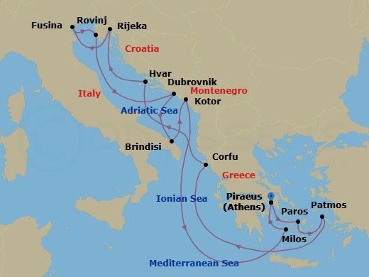 Itinerary map