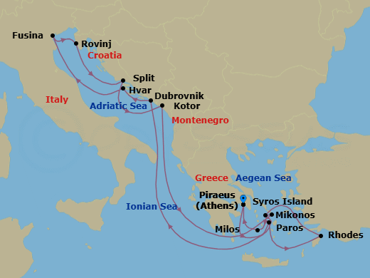 Itinerary map