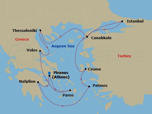 Itinerary map